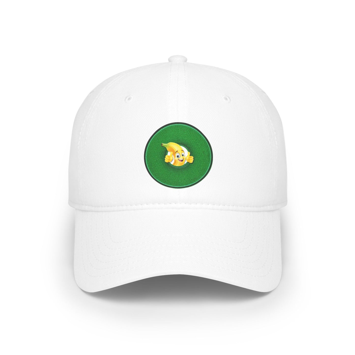Lumpy Donut Baseball Cap - "This Donut Hat is Bananas" - variant 7 - vivid green donut w/