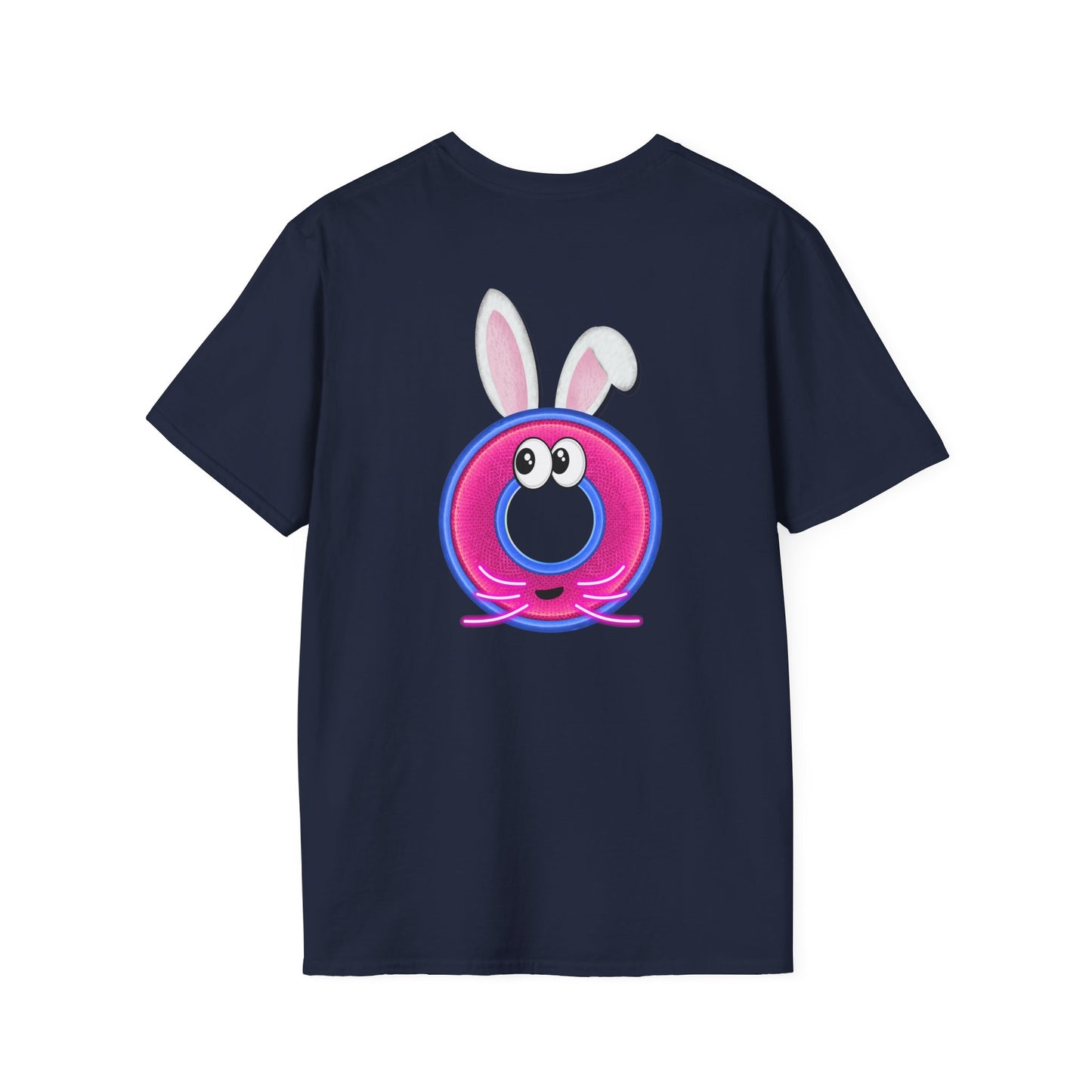 Classic Donut Tee - Unisex Soft-Style - "Easter Donuts" - magenta/pink rustic donut - holiday edition