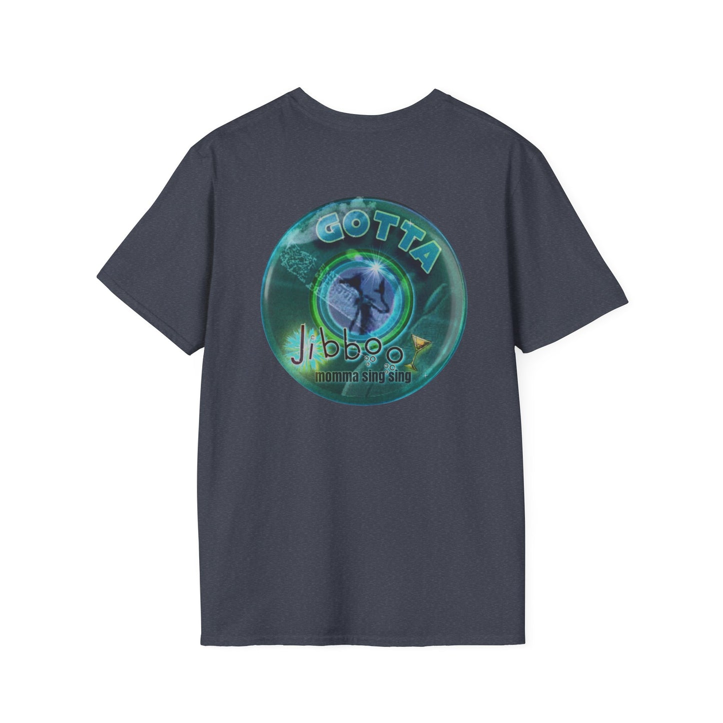 Classic Donut Tee - Unisex Soft-Style - "Momma just got out of Sing Sing" - dark teal donut