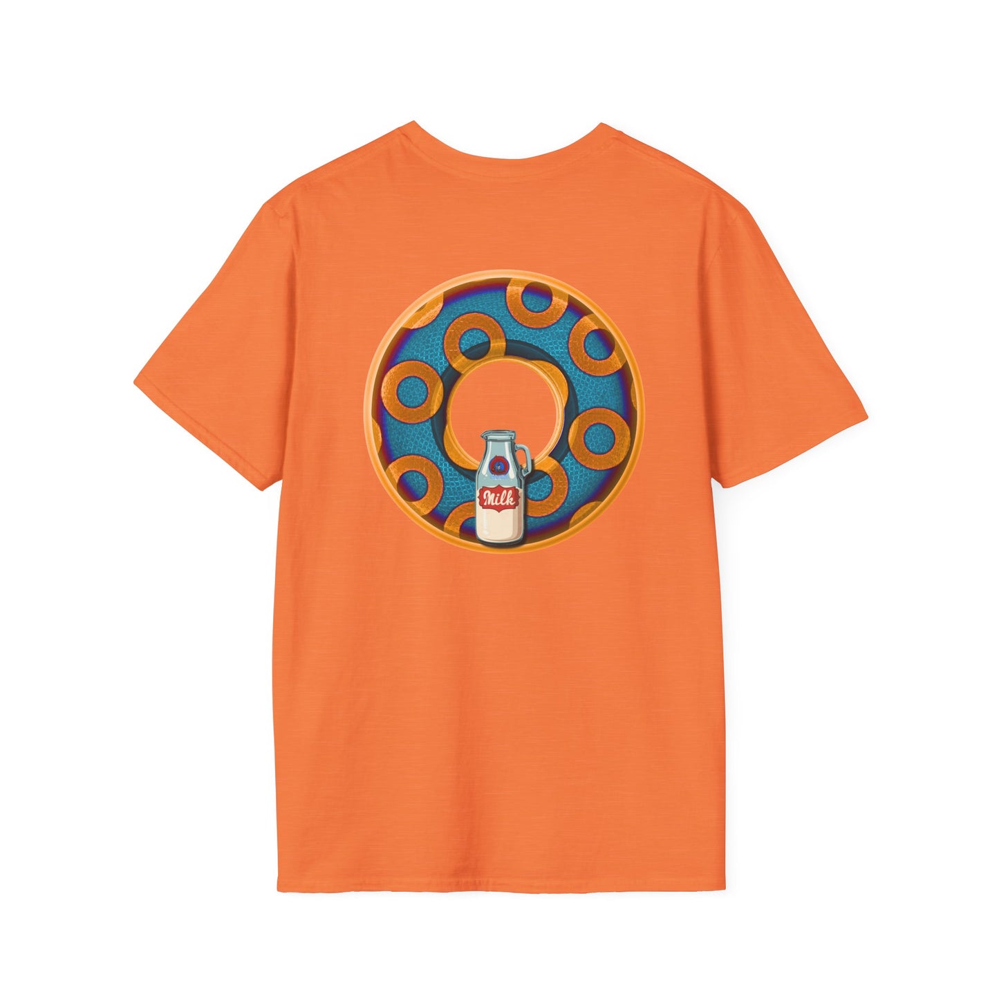 Classic Donut Tee - Unisex Soft-Style - "Wooked Cream - YEMSG Donut " -purple/red rustic paradox donut - variant 4