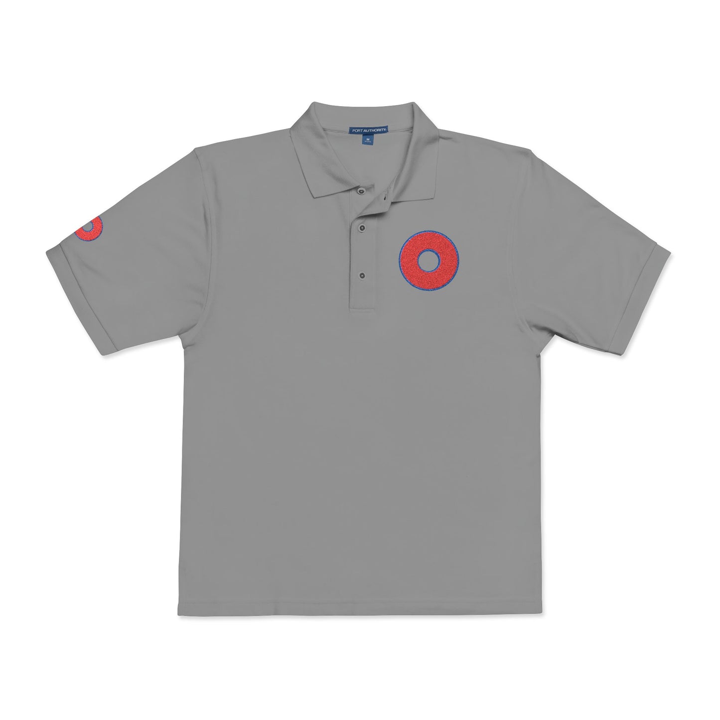 Embroidered Lumpy Donut Polo - w/red outlined donut [unisex]