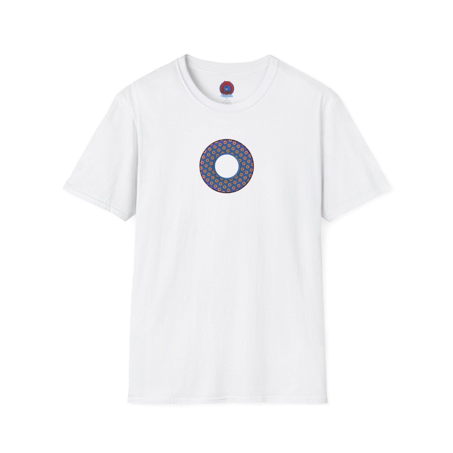 Plain Donuts/Unisex Soft-Style - "Plain Electric Paradoxical Donuts" - orange/blue donuts