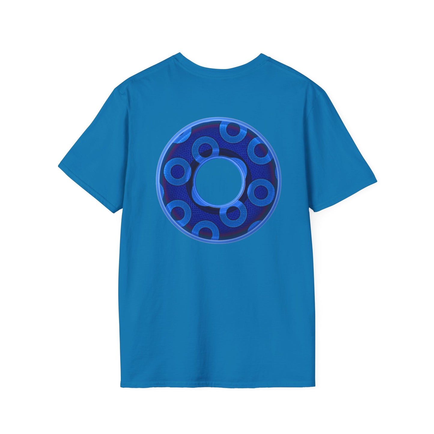 Plain Donuts/Unisex Soft-Style - "Plain Rustic Paradoxical Donuts" - Carolina blue/dark blue donuts