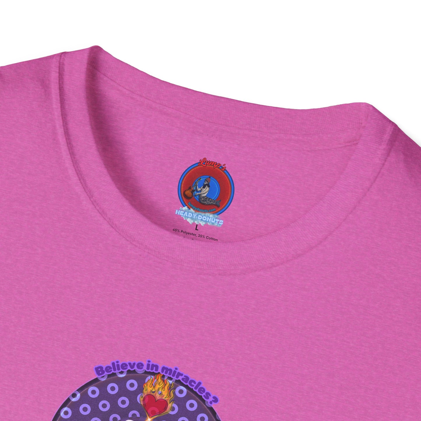 Classic Donut Tee - Unisex Soft-Style - "Donuts for Sexy Things" - electric purple/light purple paradox donut