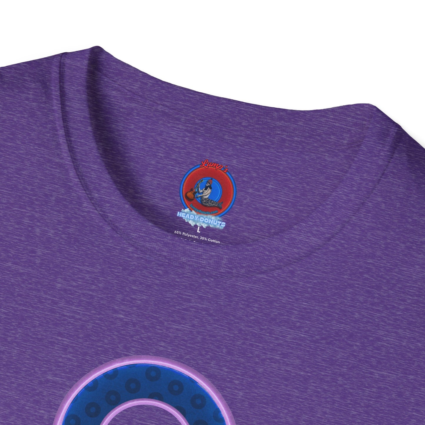 Plain Donuts/Unisex Soft-Style - "Plain Wide Mouthed Paradoxical Donuts" - dark blue/light purple donuts