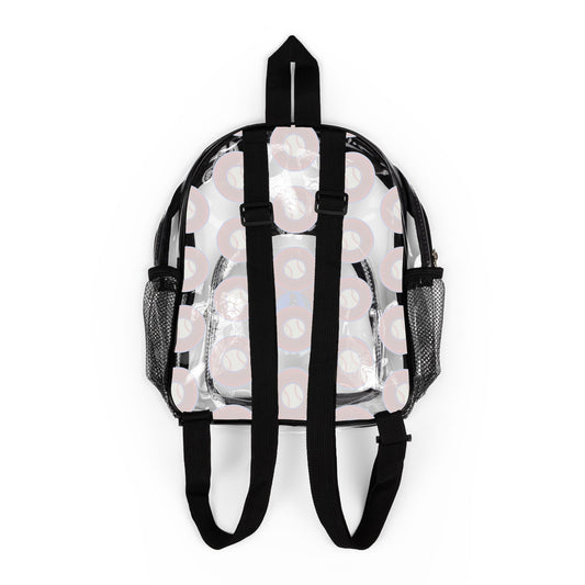 Lumpy Clear Pack/Concert Buddy - "Sam Horn's Backpack" - Phenway Edition - vivid red baseball donuts