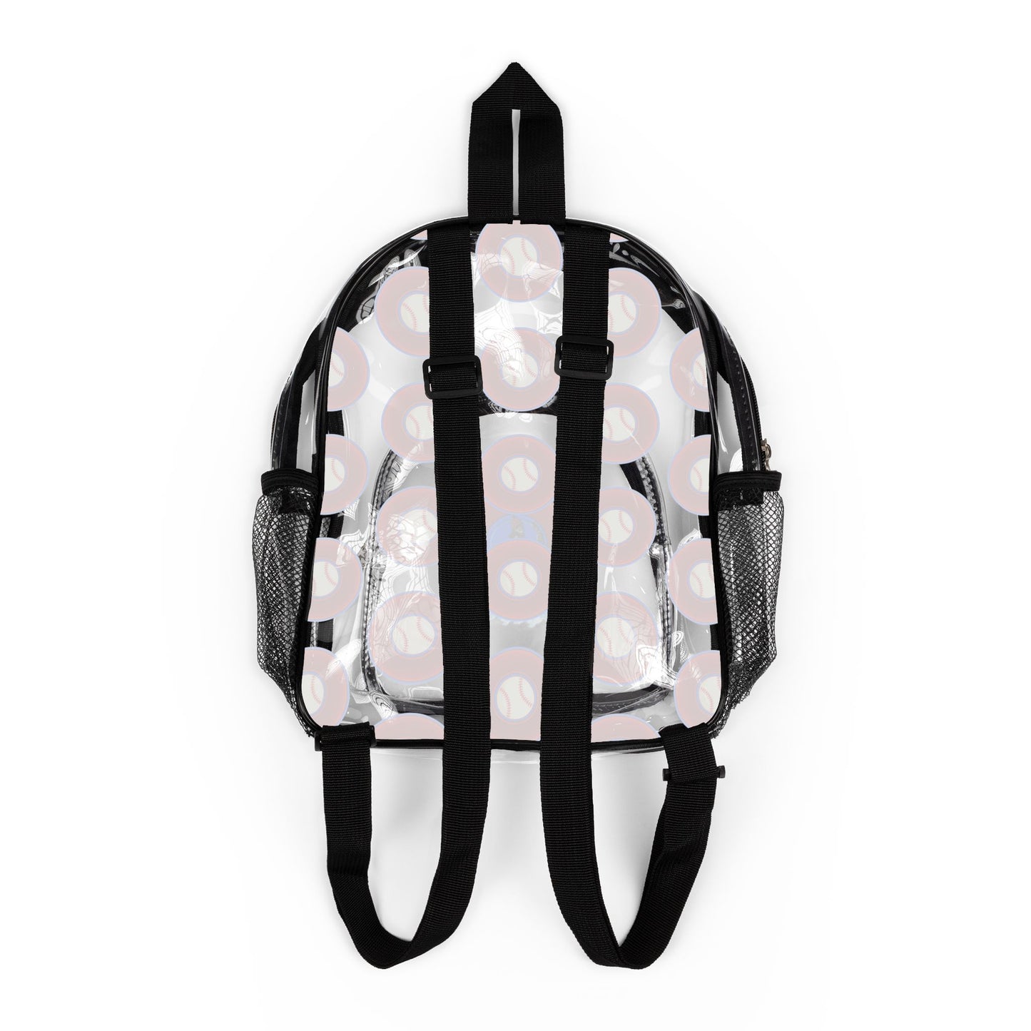Lumpy Clear Pack/Concert Buddy - "Sam Horn's Backpack" - Phenway Edition - vivid red baseball donuts
