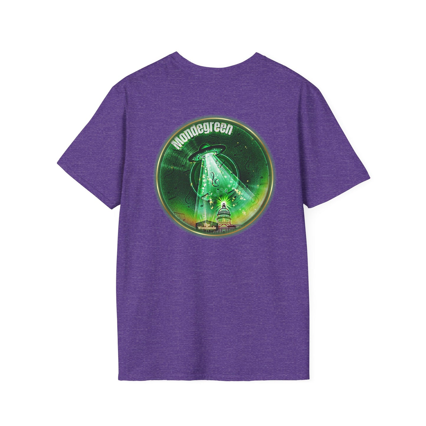 Classic Donut Tee - Unisex Soft-Style - "Close Encounters of the Delaware kind - Mondegreen Donut"  " variant 2 - green donut