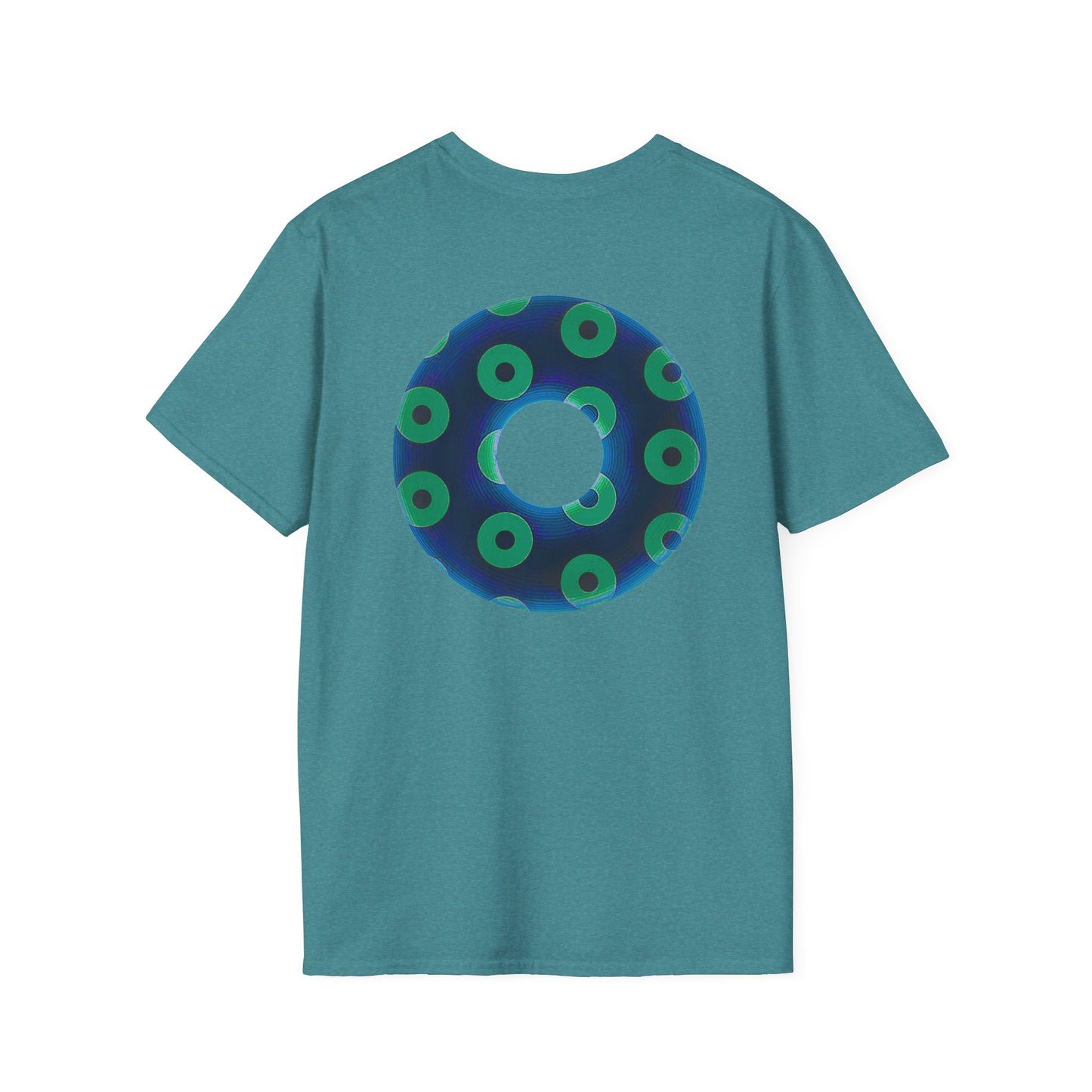 Plain Donuts/Unisex Soft-Style - "Plain Blimpy Paradoxical Donuts" - dark blue/jade green donuts