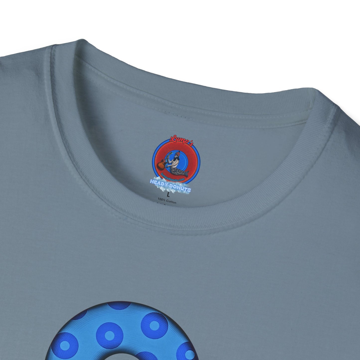 Plain Donuts/Unisex Soft-Style - "Plain Blimpy Paradoxical Donuts" - blue/light blue donuts