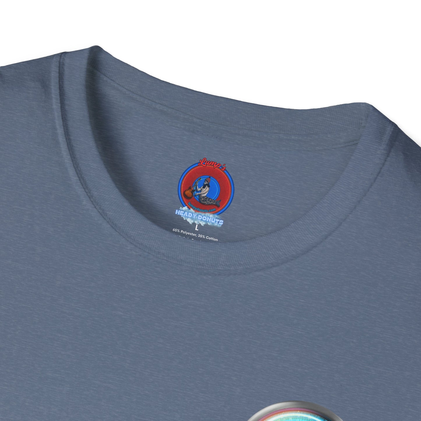 Classic Donut Tee - Unisex Soft-Style - "Donut of Life Tee" - vivid turquoise tube donut - variant 3