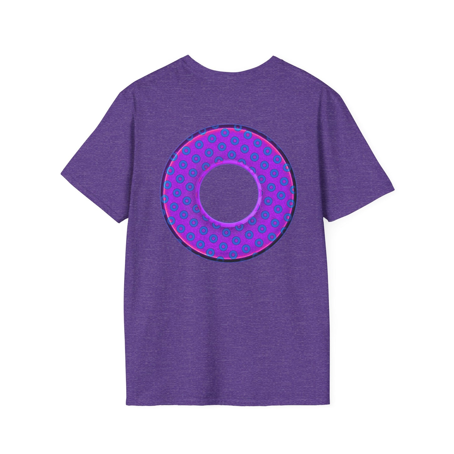 Plain Donuts/Unisex Soft-Style - "Plain Electric Paradoxical Donuts" - bright purple/royal blue donuts