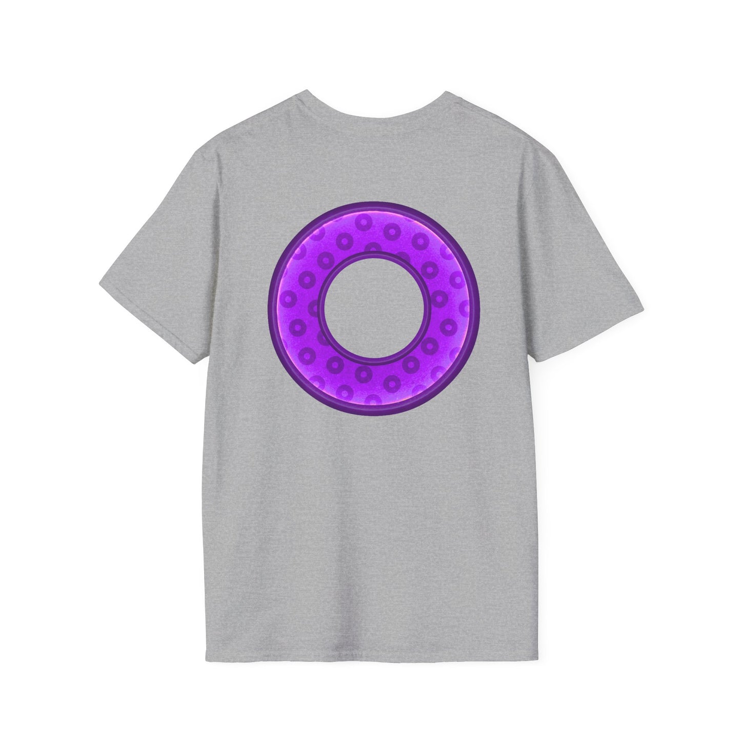 Plain Donuts/Unisex Soft-Style - "Plain Wide Mouthed Paradoxical Donuts" - bright purple/dark purple donuts