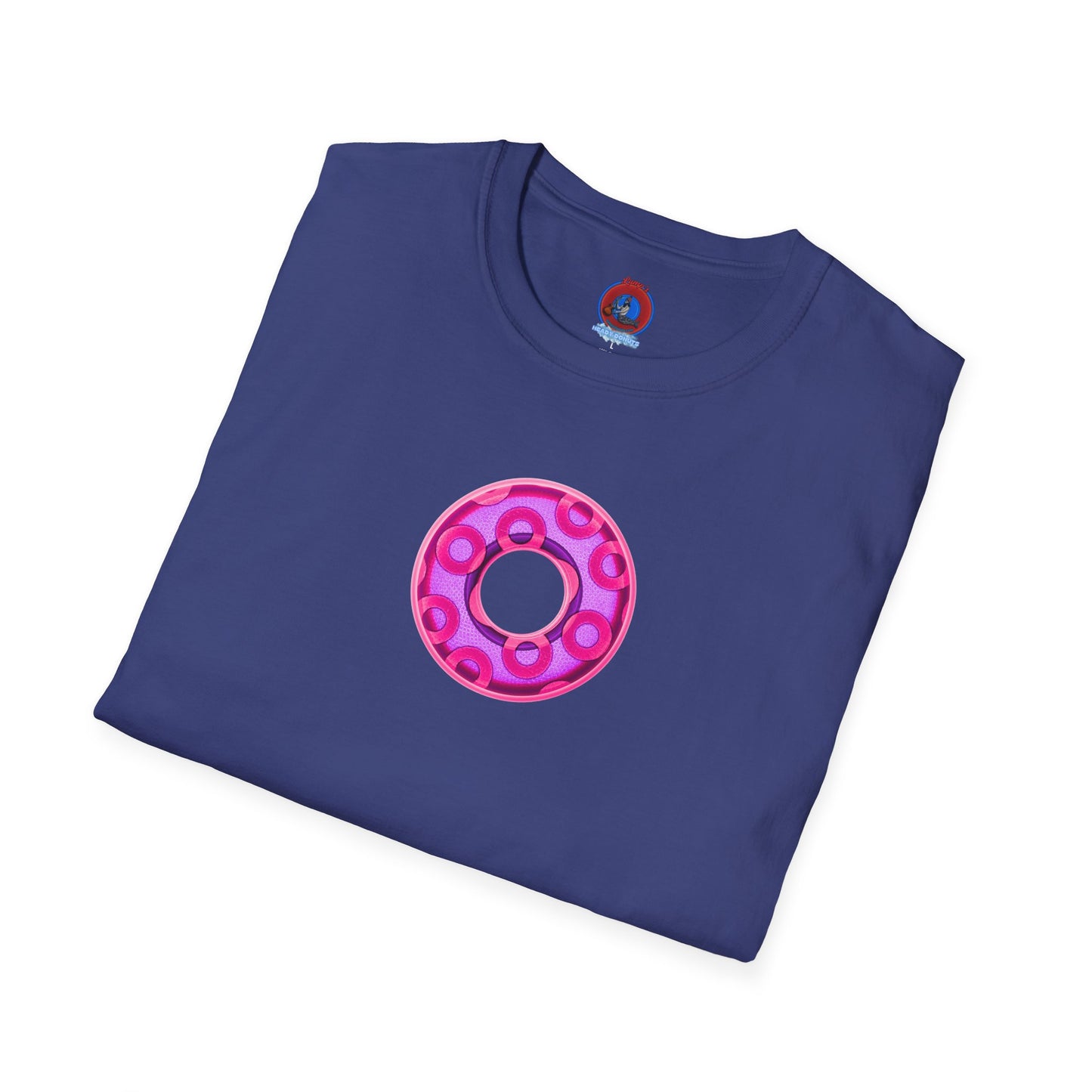 Plain Donuts/Unisex Soft-Style - "Plain Rustic Paradoxical Donuts" - light purple/magenta donuts