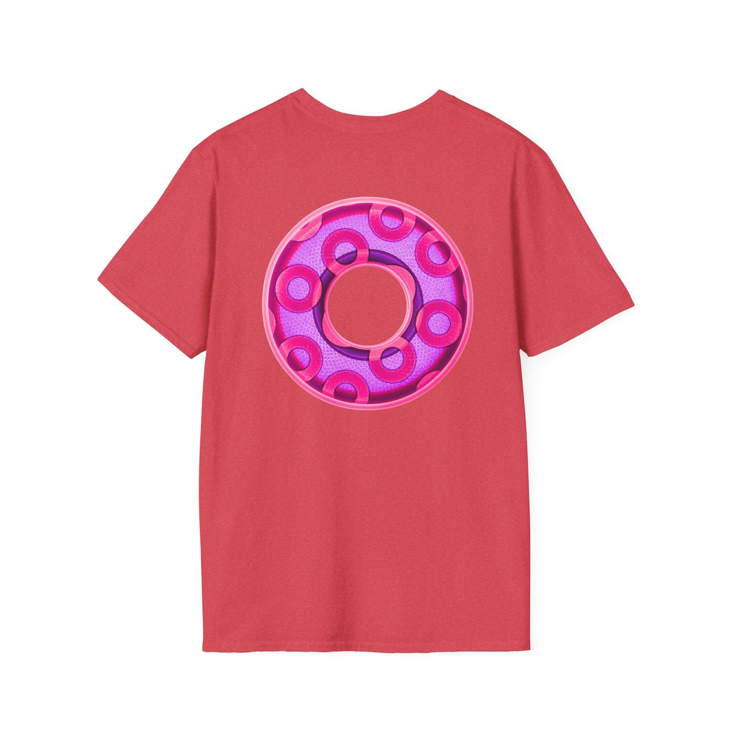 Plain Donuts/Unisex Soft-Style - "Plain Rustic Paradoxical Donuts" - light purple/magenta donuts