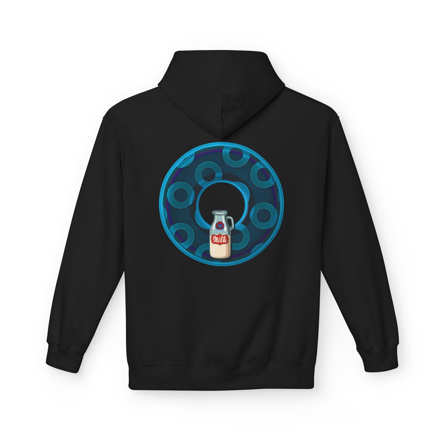 Fleece Harry Hoodies [Midweight Soft-style] - "Wooked Cream Dairy - YEMSG Donut" - blue/blue rustic paradox donut - variant 7