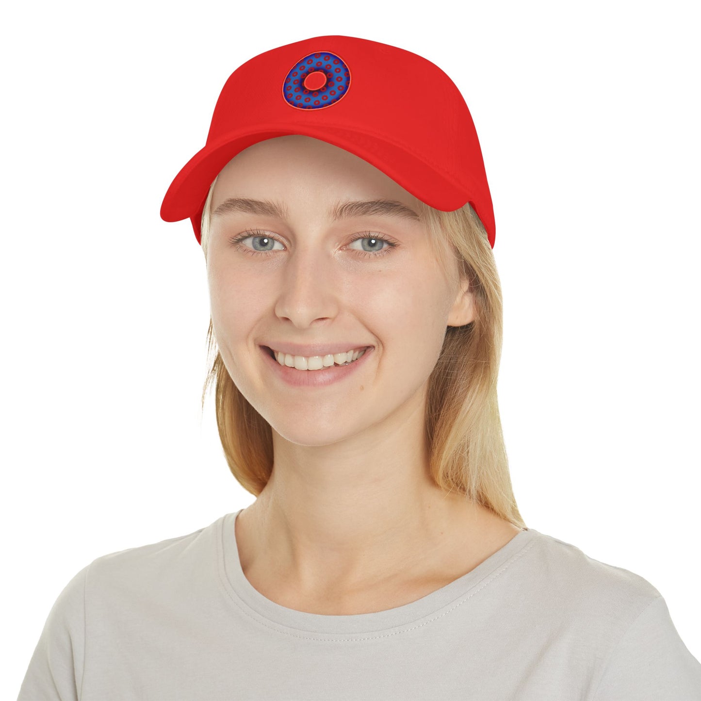 Lumpy Donut Baseball Cap - "Plain [Mary] Jane" - traditional blue/red paradoxical donut w/ - variant 2