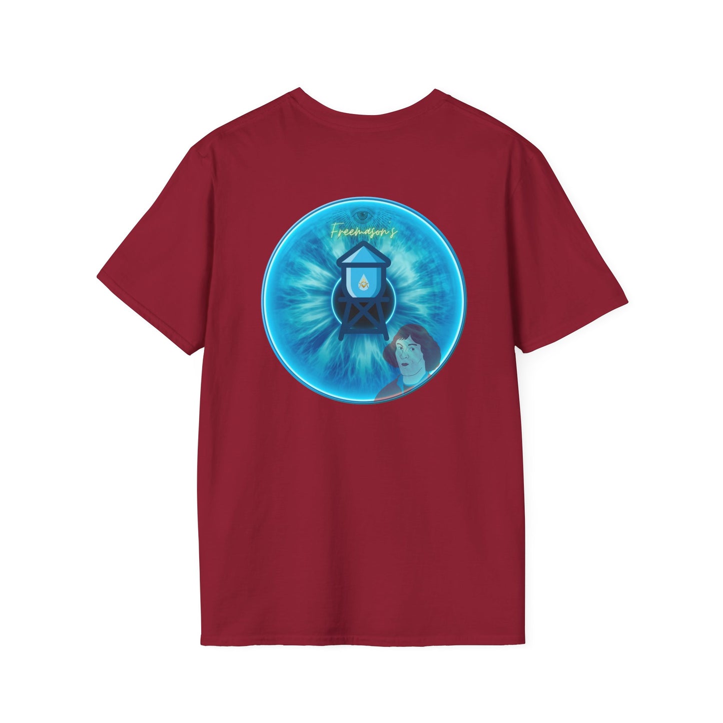 Classic Donut Tee - Unisex Soft-Style - "The Peering Donut of Opacity" - light blue idonut - variant 3