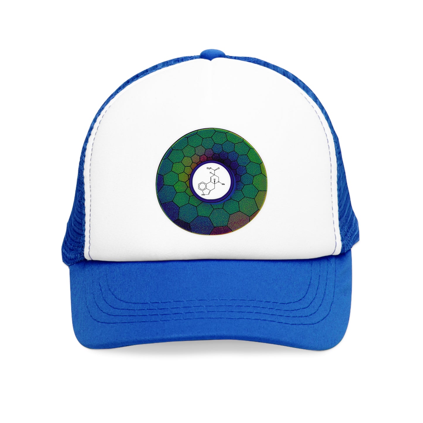 Lumpy Trucker Hat - "Albert Hofman's Donut" - variant 1 - green hexadonut
