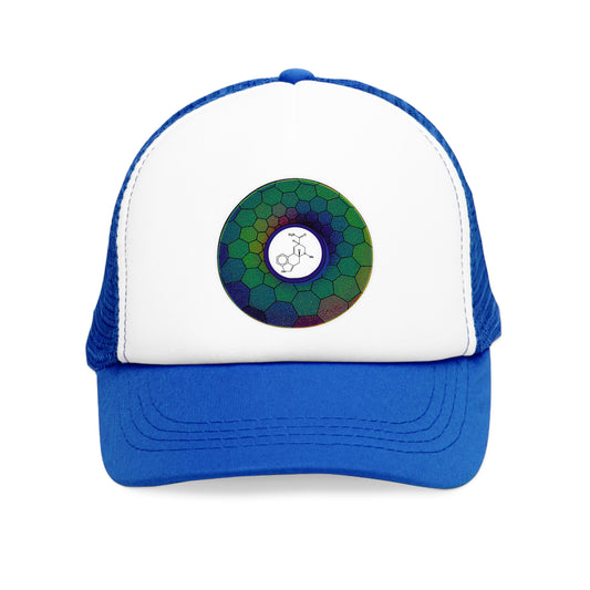 Lumpy Trucker Hat - "Albert Hofman's Donut" - variant 1 - green hexadonut