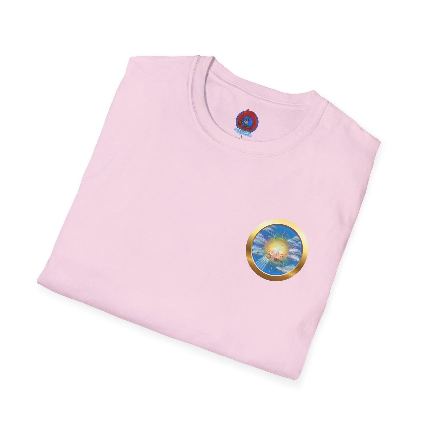 Classic Donut Tee - Unisex Soft-Style - "The Divided Donut" - variant 1 - blue/blue donut [*50% to The Divided Sky Foundation]