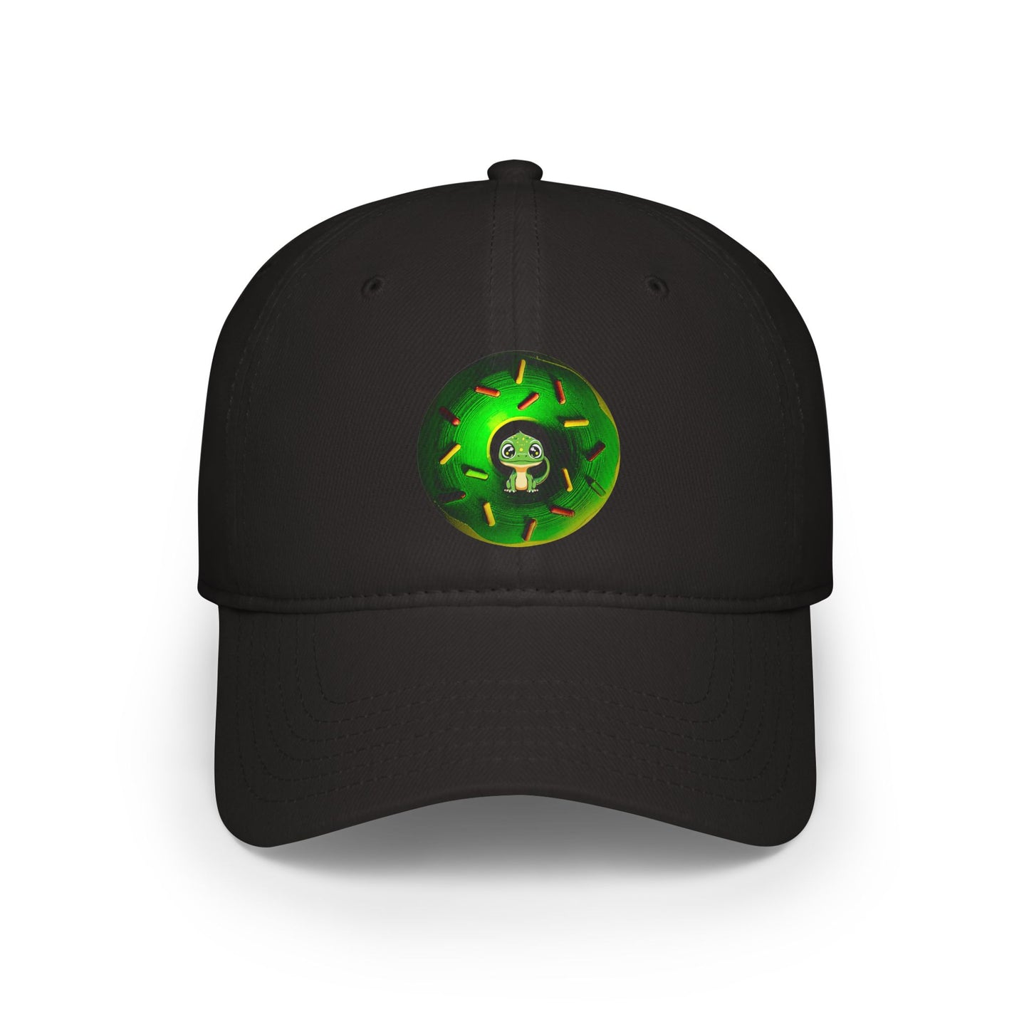 Lumpy Donut Baseball Cap - "Little Baby Rutherford's Donut Hat" - green donut w/sprinkles