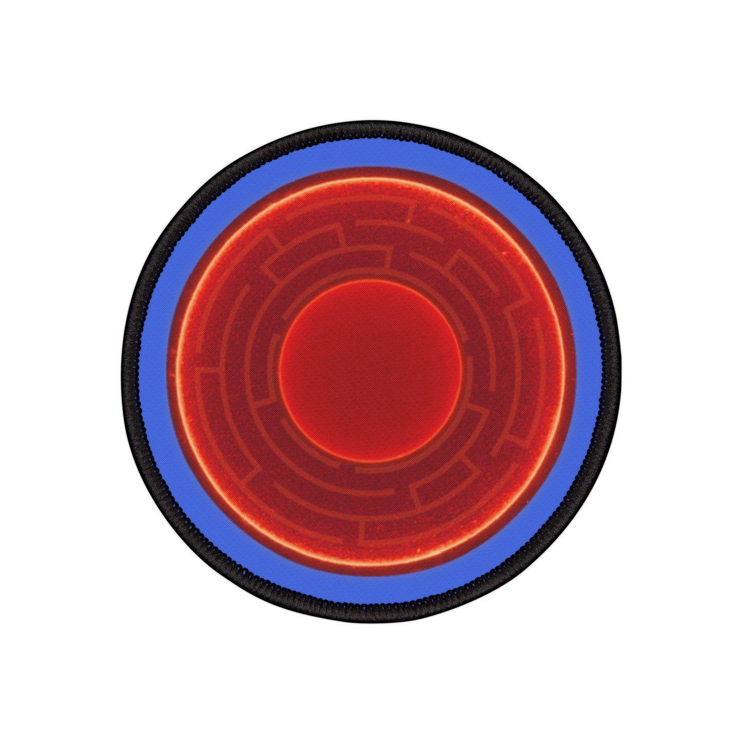 Iron-On Donut Patch - "The Amazing Donut Patch" - vivid red donut - variant 2