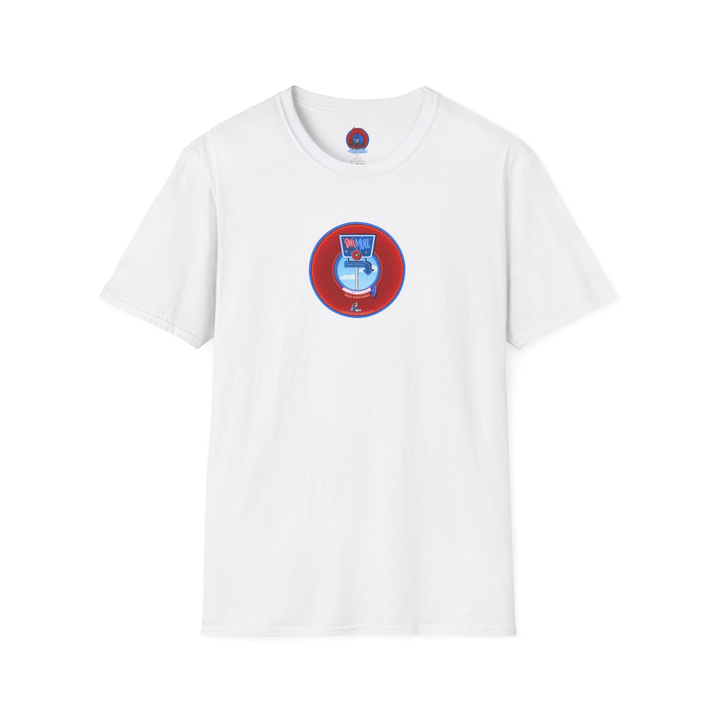 Classic Donut Tee - Unisex Soft-Style - "3rd Nipple Donut Tee" - vivid red dirt mall donut