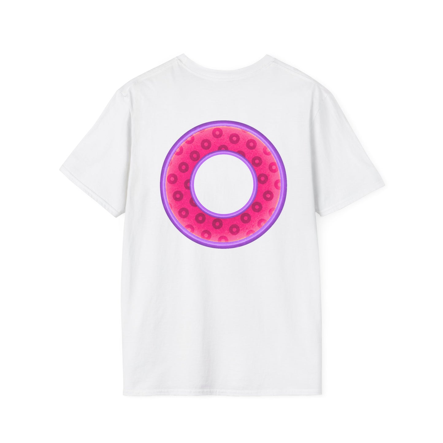 Plain Donuts/Unisex Soft-Style - "Plain Wide Mouthed Paradoxical Donuts" - magenta/light purple donuts