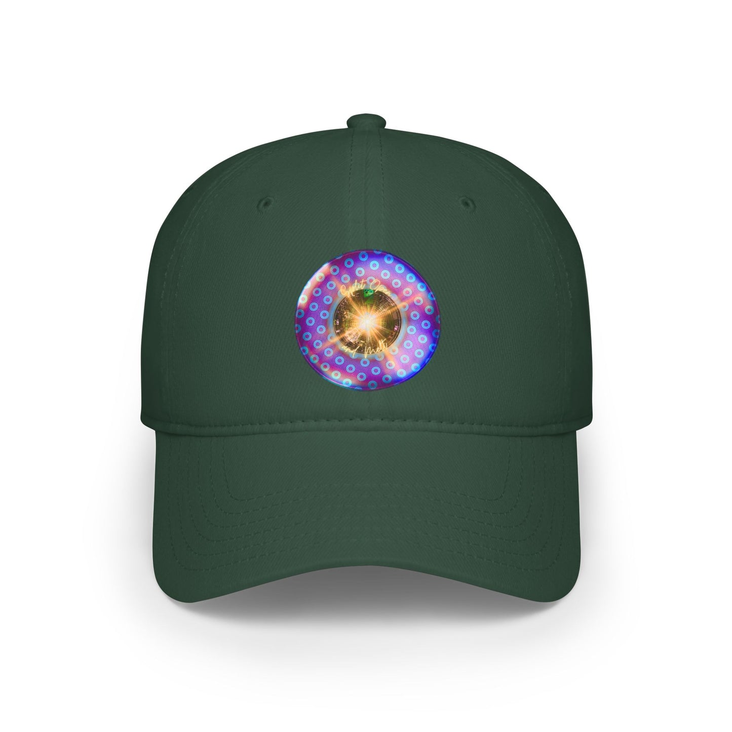 Lumpy Donut Baseball Cap - "Split Open Donuts" - paradoxical purple/light blue donut w/