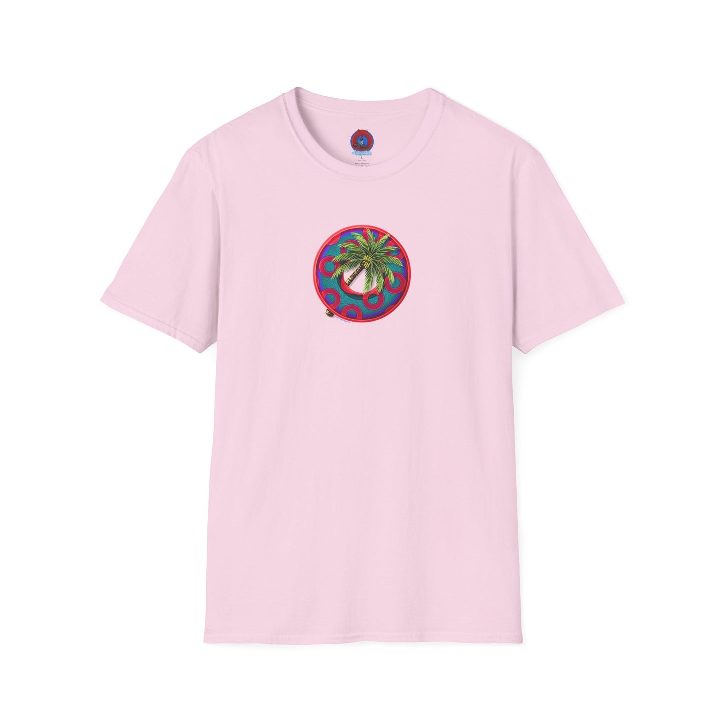 Classic Donut Tee - Unisex Soft-Style - "Jost Phishing" -blue/red rustic paradox donut