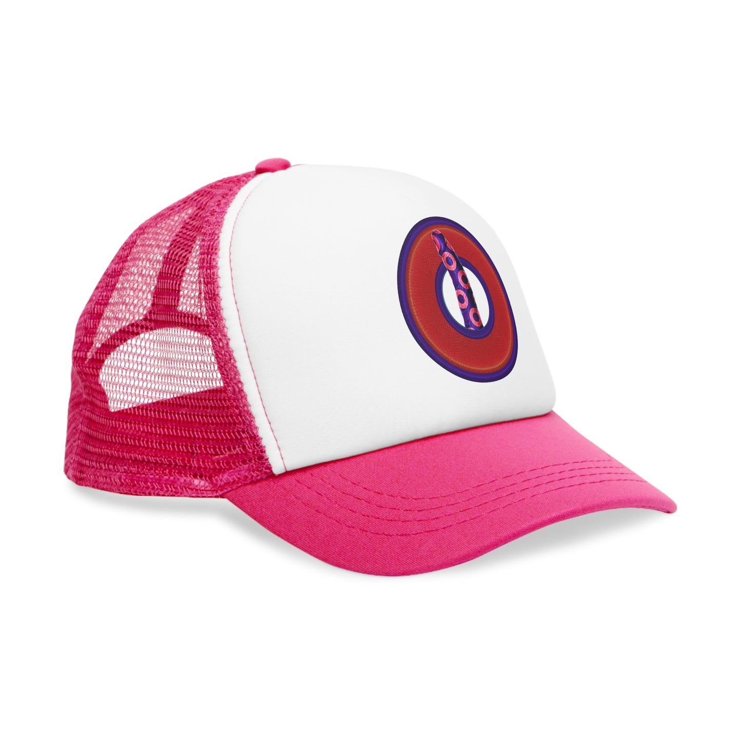 Lumpy Trucker Hat - "Dick's Phavorite Plavor" - variant 2 - red traditional donut