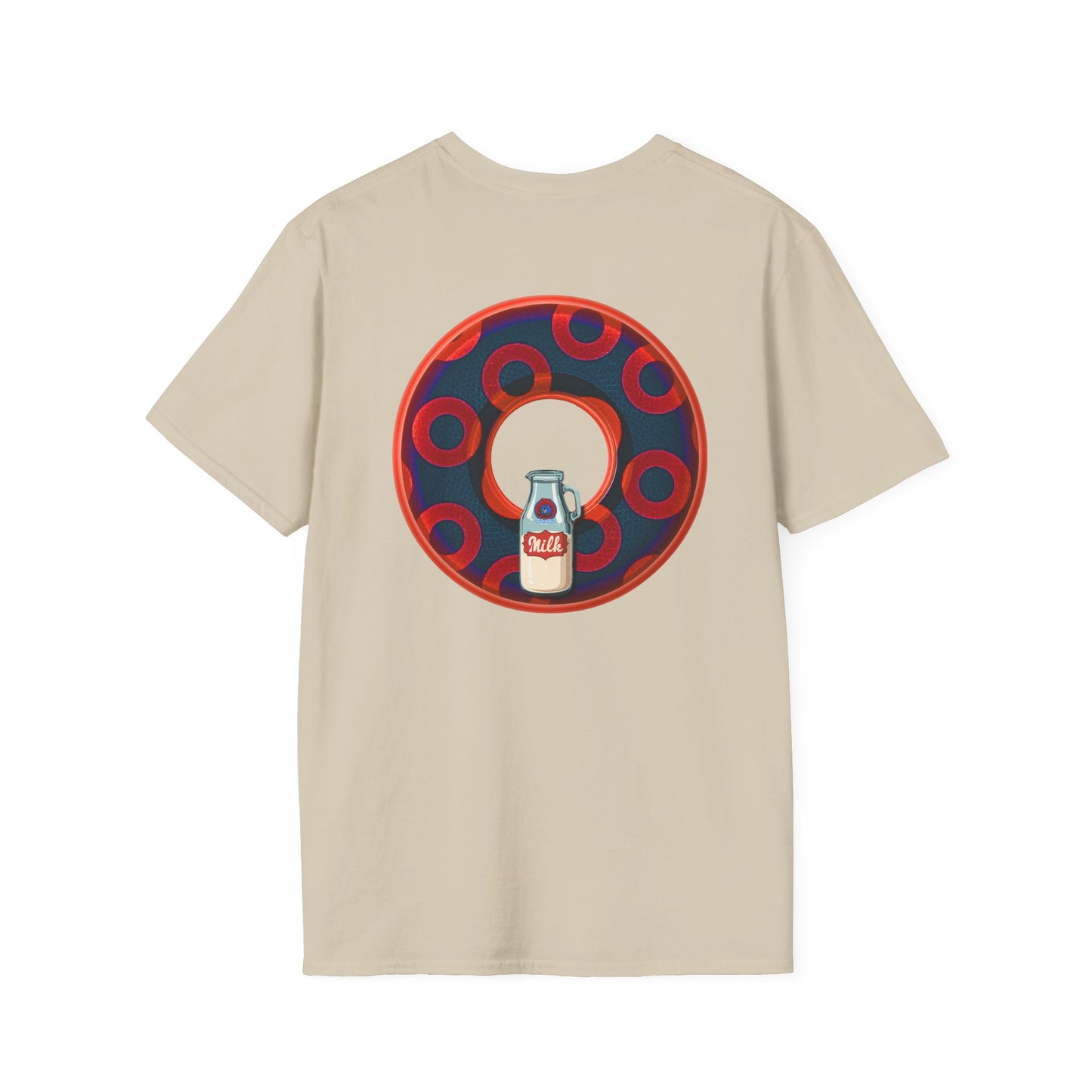 Classic Donut Tee - Unisex Soft-Style - "Wooked Cream - YEMSG Donut " -purple/red rustic paradox donut - variant 3