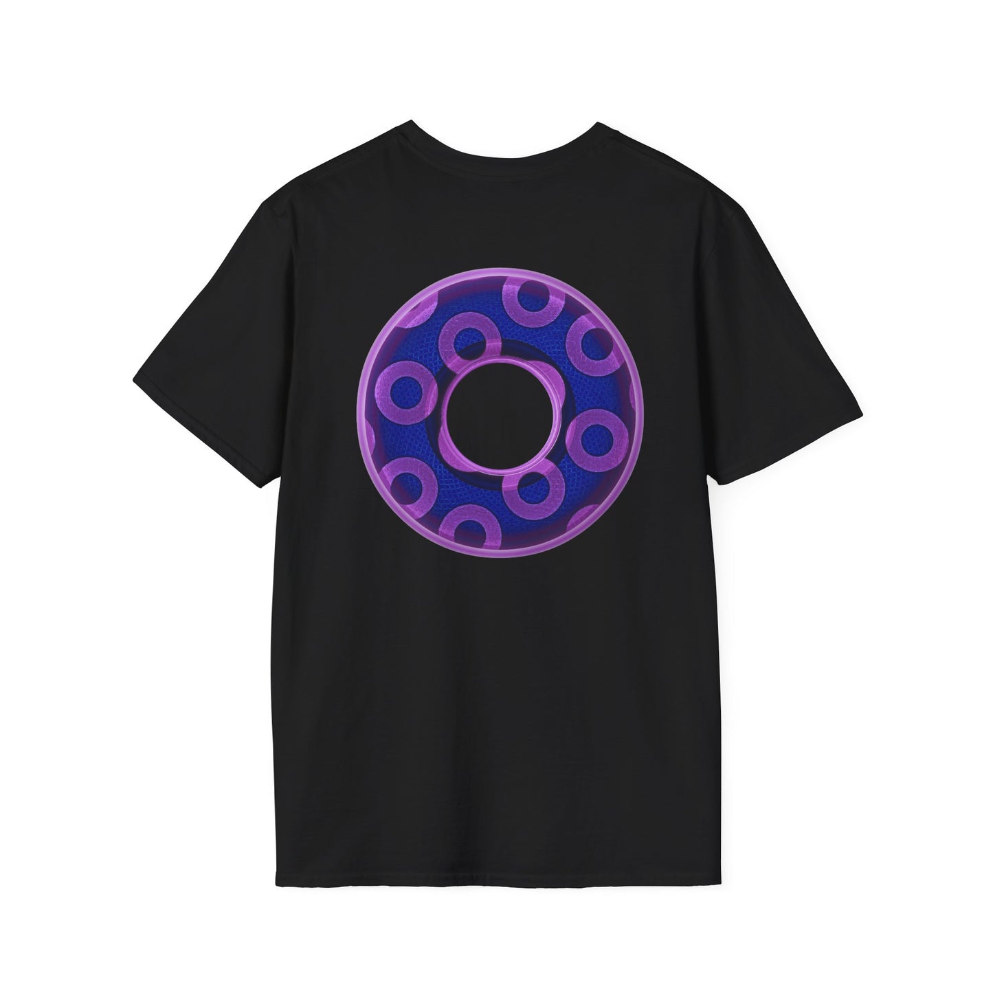 Plain Donuts/Unisex Soft-Style - "Plain Rustic Paradoxical Donuts" - light purple/dark blue donuts