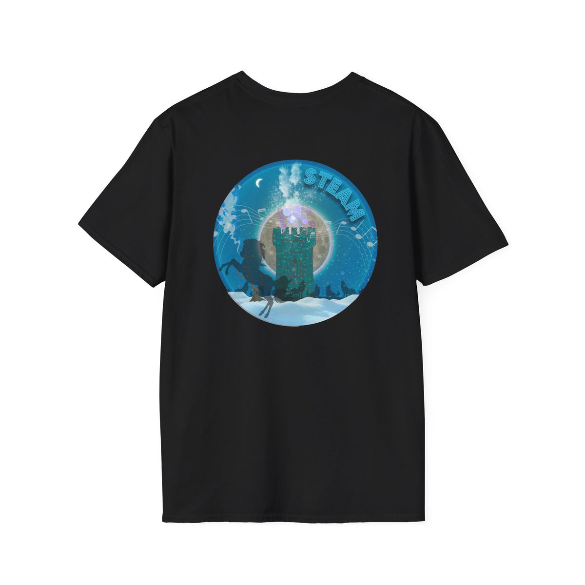 Classic Donut Tee - Unisex Soft-Style - "Steaming Fresh Donuts" - series 1.0 - vivid blue donut