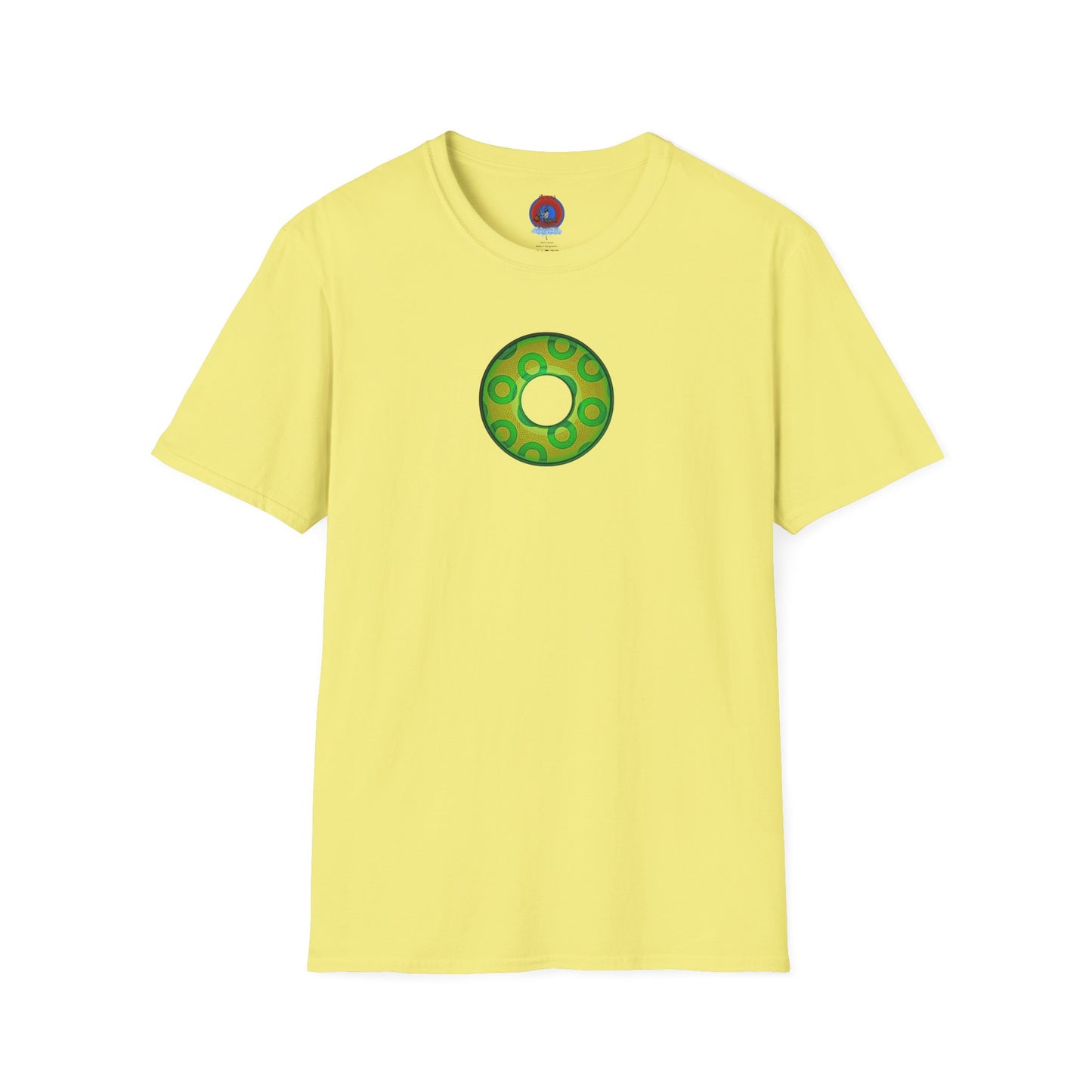 Plain Donuts/Unisex Soft-Style - "Plain Rustic Paradoxical Donuts" - gold/light green donuts