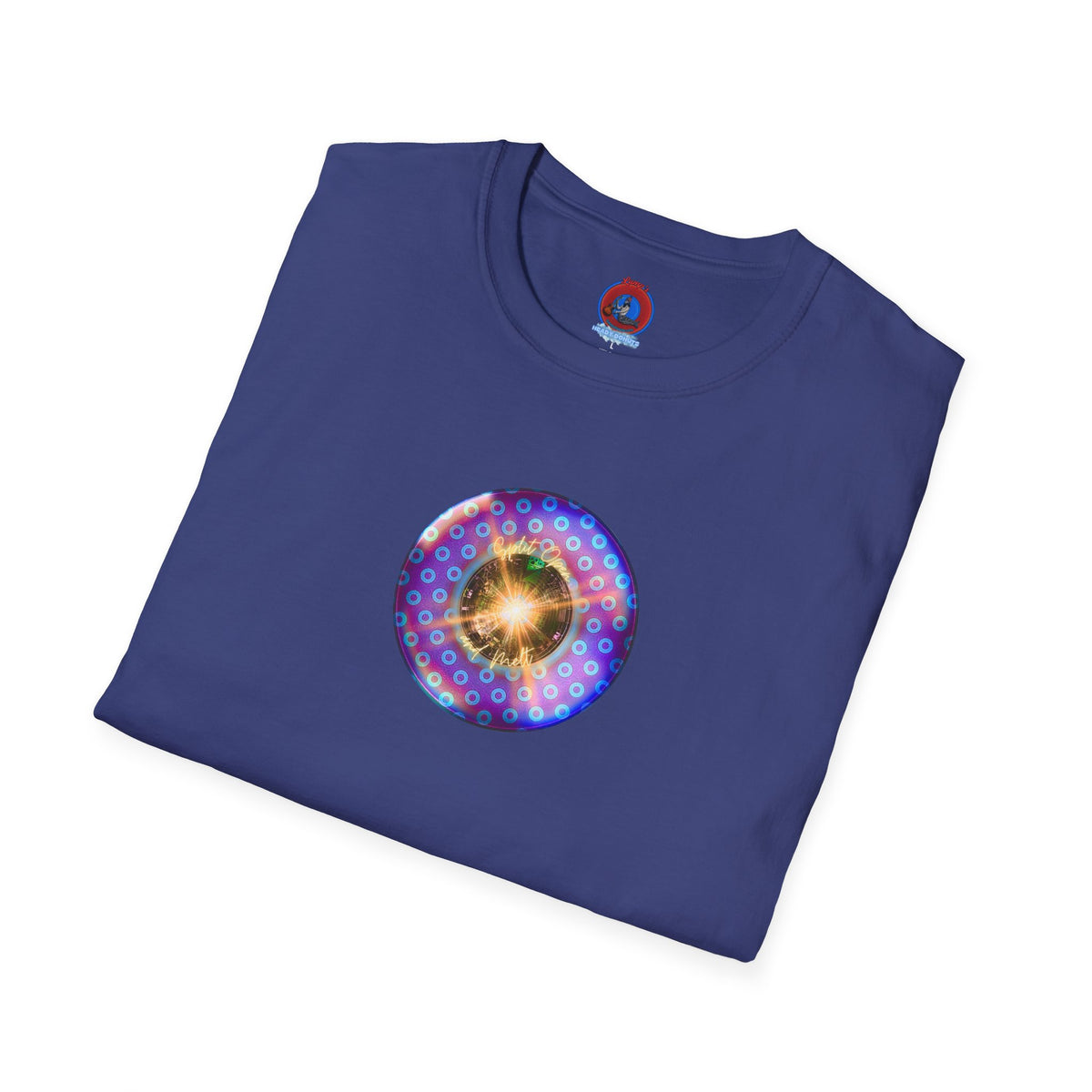 Classic Donut Tee - Unisex Soft-Style - "Donut Melts" - purple/blue paradoxical donut