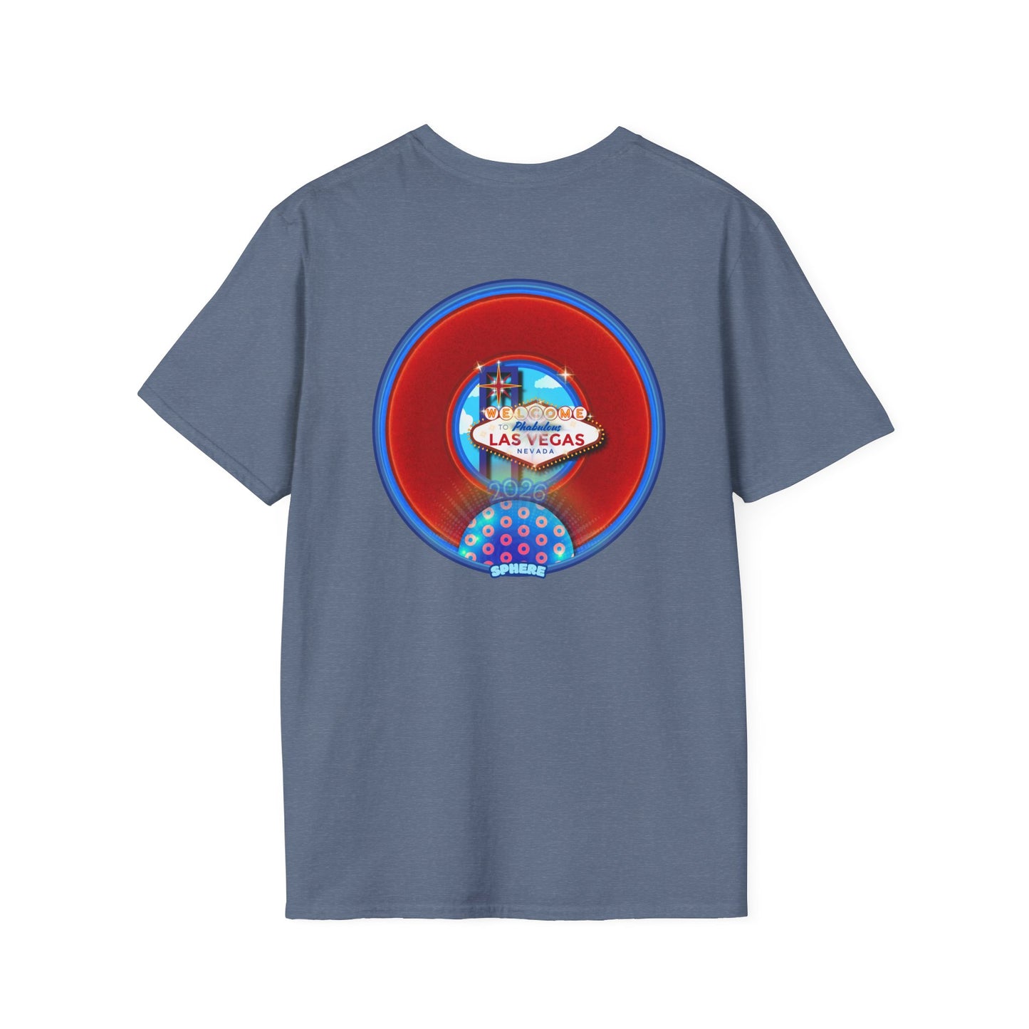 Classic Donut Tee - Unisex Soft-Style - "Viva Las Vegas Donut" - vivid red donut