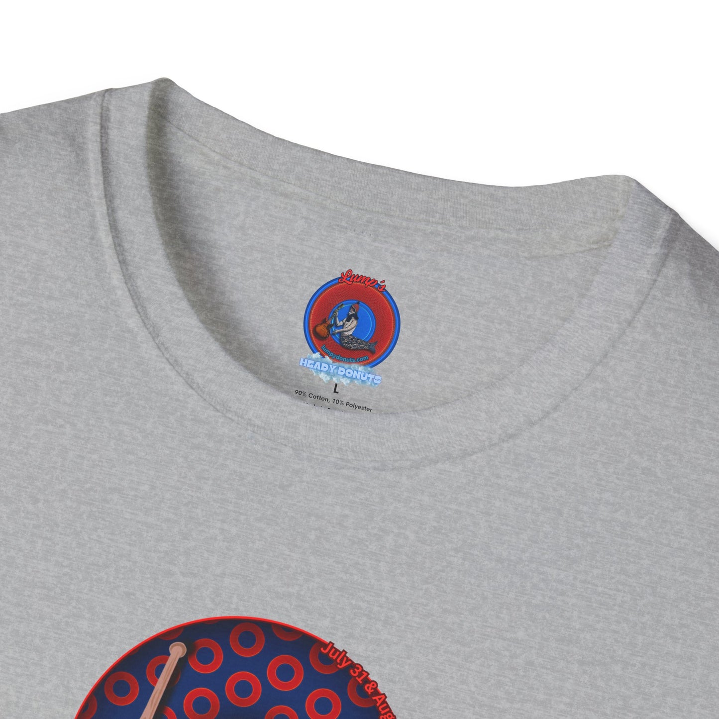 Classic Donut Tee - Unisex Soft-Style - "Phenway Ballpark Donuts" - vivid paradox donut - variant 1