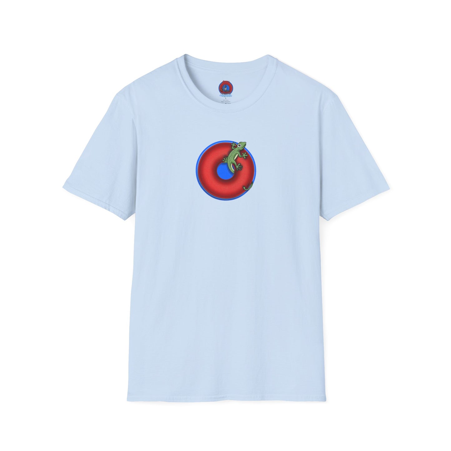Classic Donut Tee - Unisex Soft-Style - "Practically Extinct Tee Shirt" - plump vivid red donut- variant 2