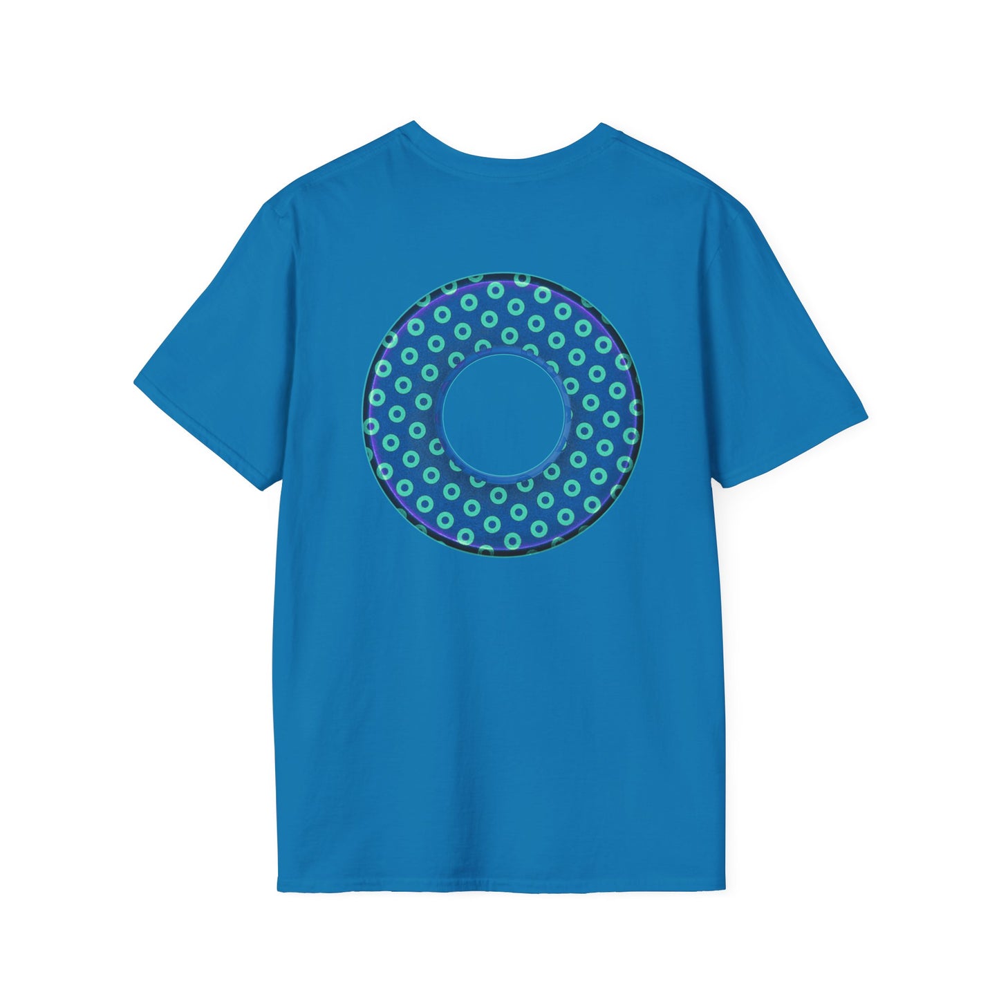 Plain Donuts/Unisex Soft-Style - "Plain Electric Paradoxical Donuts" - blue/seafoam green donuts