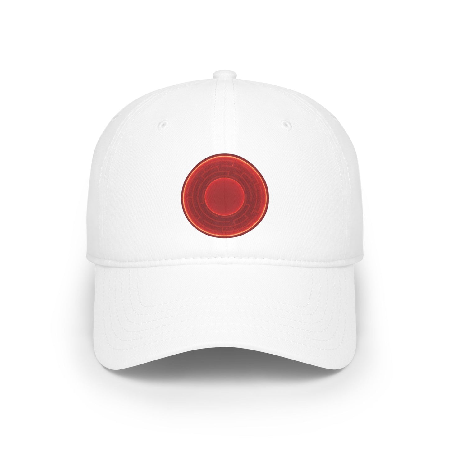 Lumpy Donut Baseball Cap - "The Amazing Donut Cap" - variant 2 - vivid red donut w/