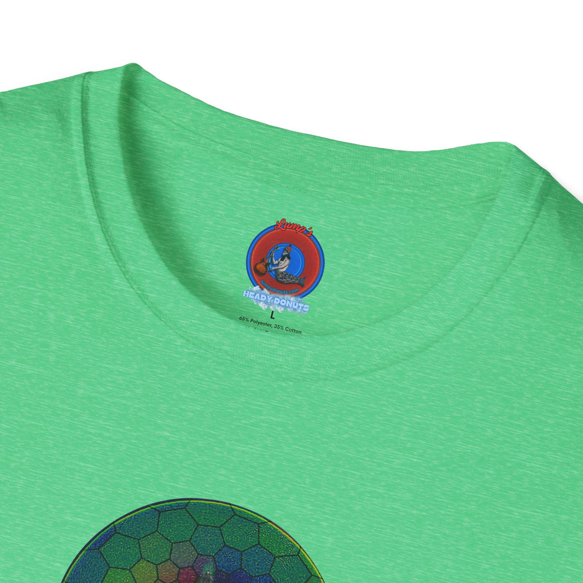 Classic Donut Tee - Unisex Soft-Style - "Save the Mondegreen City Hall Clock Tower" - hexadonut - series 1.0 -variant 1 - green donut