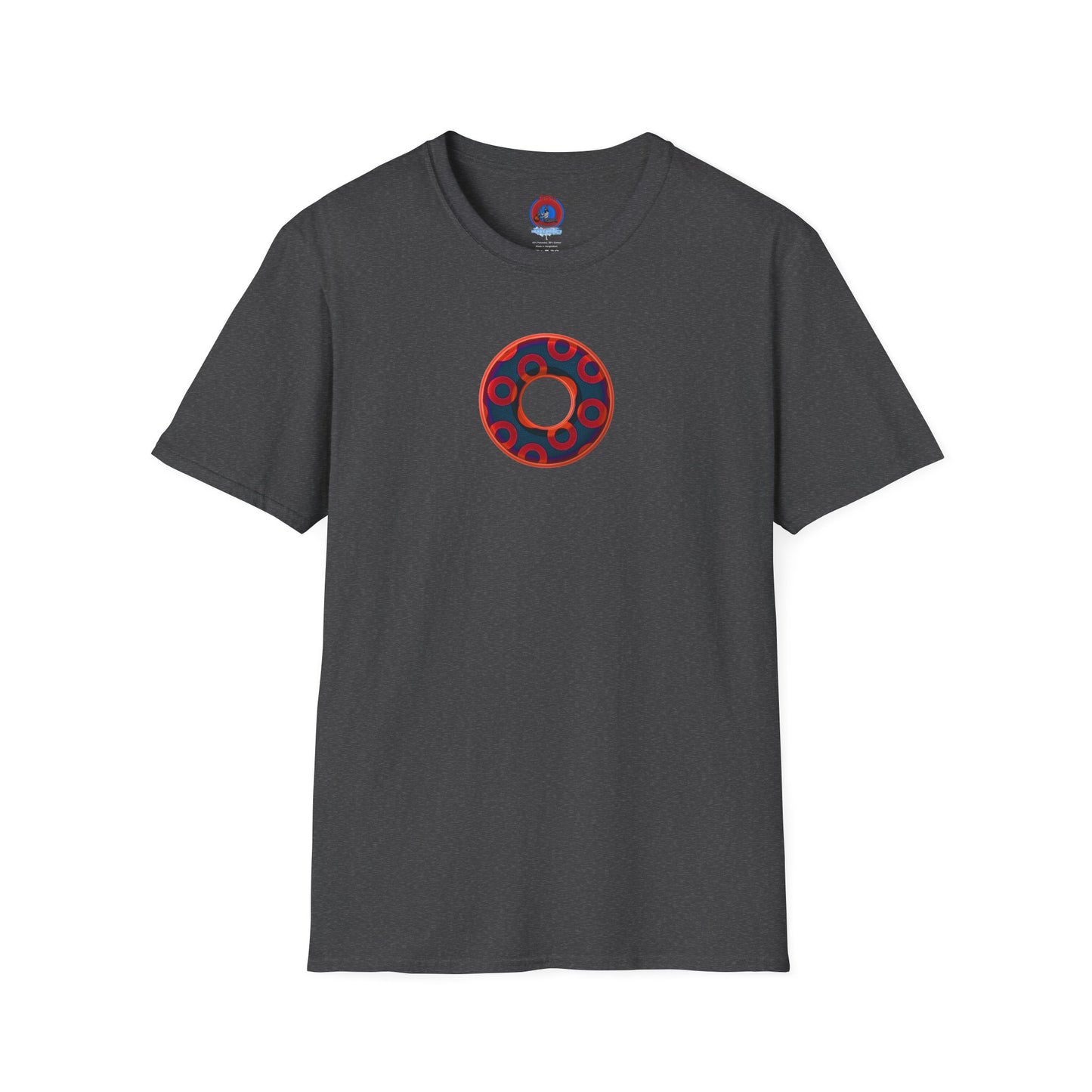 Plain Donuts/Unisex Soft-Style - "Plain Rustic Paradoxical Donuts" - red/navy blue donuts