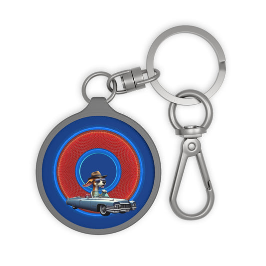 Lumpy Donut Keychain - "Jimmy's Marathon Donuts" - series 1.0 - variant 3 - red donut