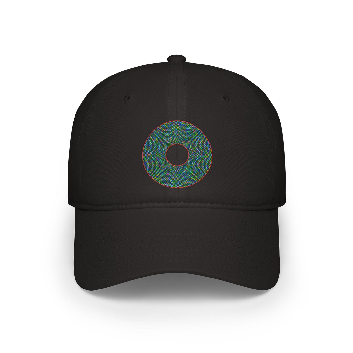 Lumpy Donut Baseball Cap - "Pixilated Donut" - variant 2 - assorted color donut w/