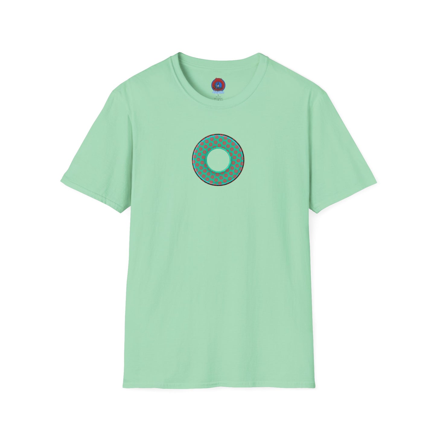 Plain Donuts/Unisex Soft-Style - "Plain Electric Paradoxical Donuts" - light green/red donuts