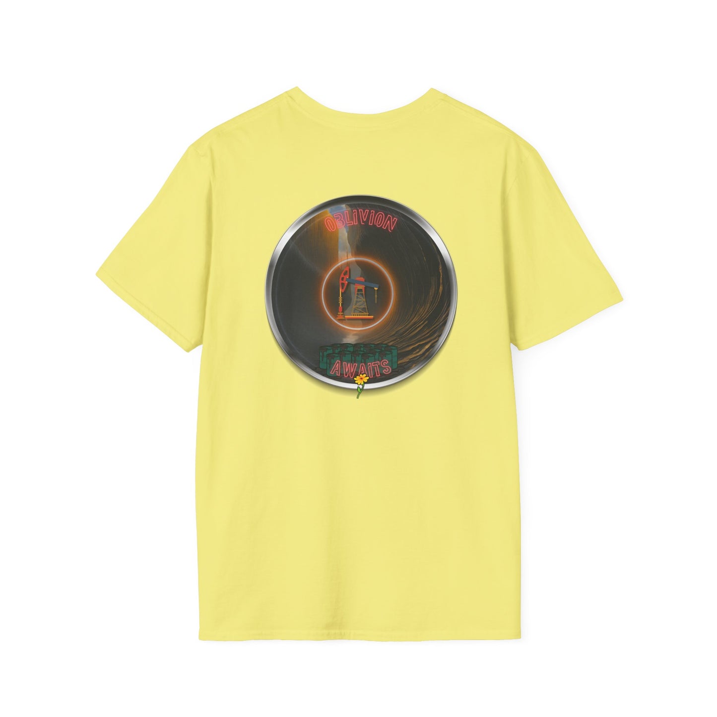 Classic Donut Tee - Unisex Soft-Style - "Donut Splashed in Oil" - picture donut [*charitable donut]