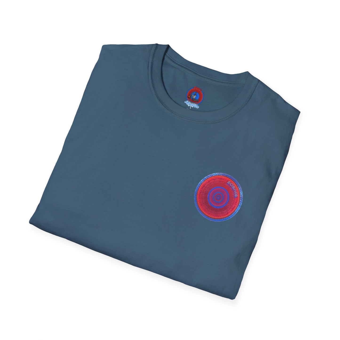 Classic Donut Tee - Unisex Soft-Style - "Tube Donuts" - series 1.0 - red donut/lighter blue bordering