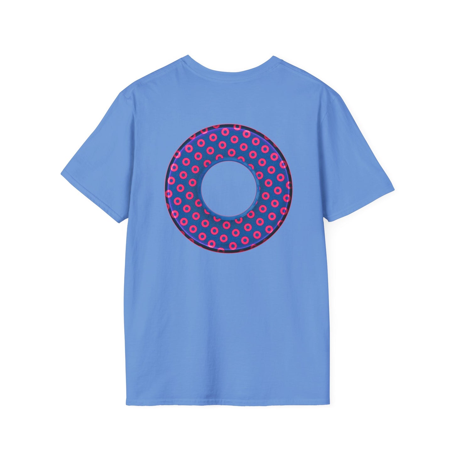 Plain Donuts/Unisex Soft-Style - "Plain Electric Paradoxical Donuts" - hot pink/navy blue donuts